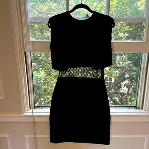 SANDRO dress with matching cropped jacket/cape.